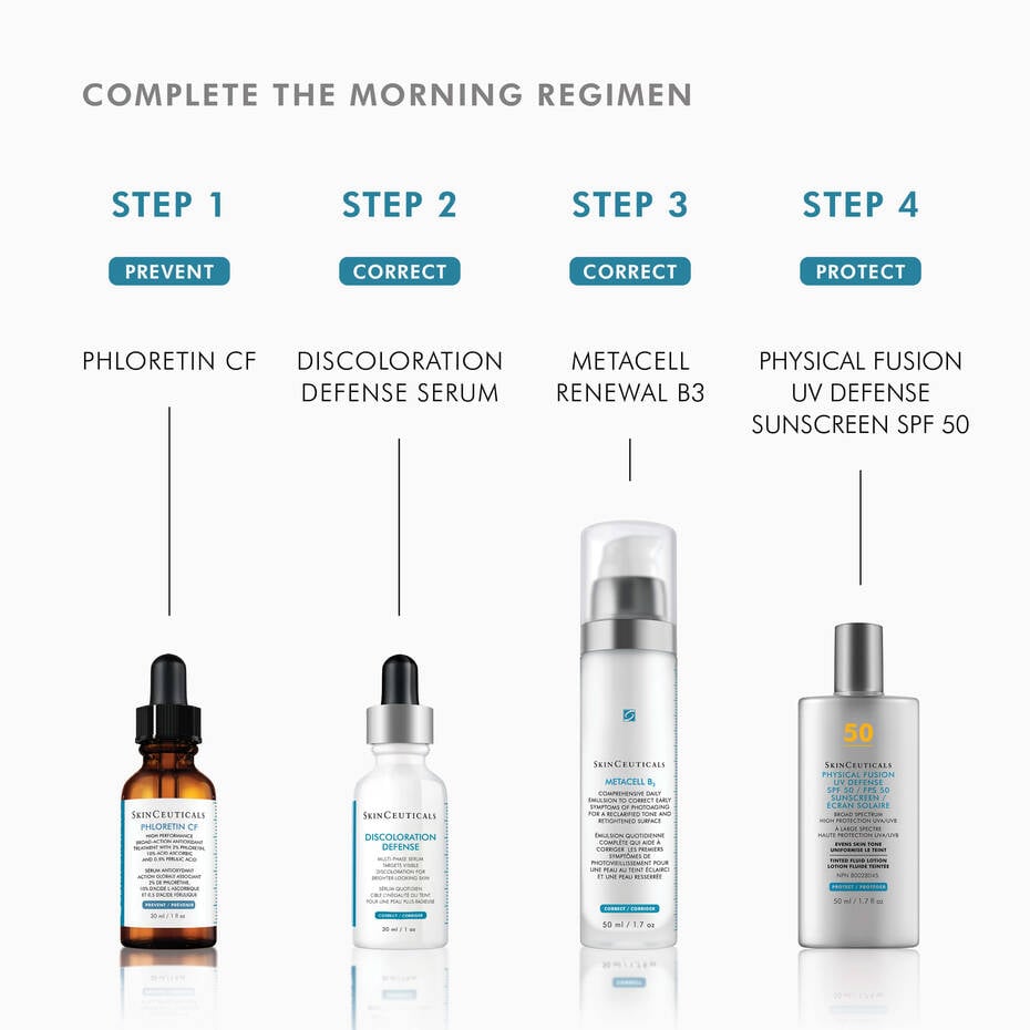 SkinCeuticals Discoloration Defense – lightweight serum for dark spots, hyperpigmentation, and uneven skin tone. Clinically proven results. Available in Canada, including Mississauga