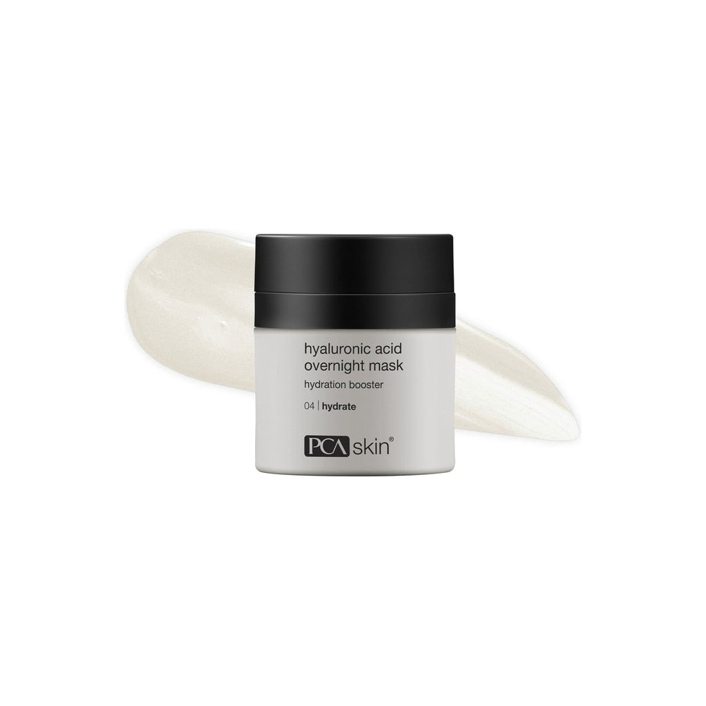 Smooth, lightweight gel texture of PCA Skin Hyaluronic Acid Overnight Mask, formulated to replenish moisture and plump skin overnight.