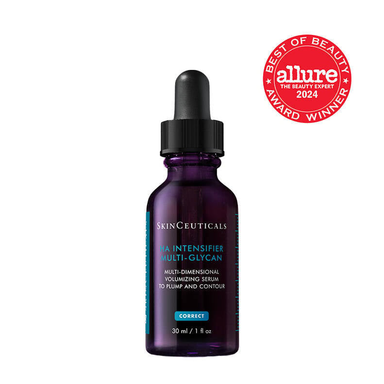 SkinCeuticals HA Intensifier Multi-Glycan – Advanced Hydration & Plumping Serum in sleek purple bottle, medical-grade skincare for deep hydration, fine lines, and firmness. Available in Canada & US with free shipping over $75