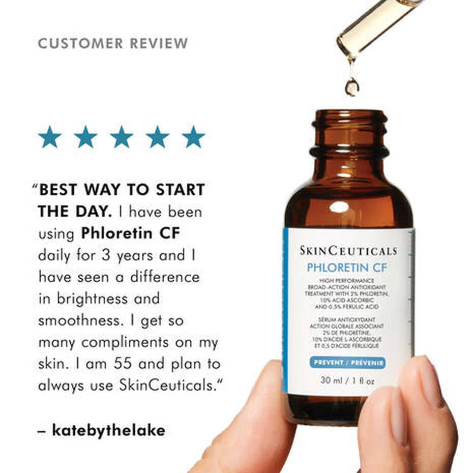 SkinCeuticals Phloretin CF – advanced antioxidant serum with vitamin C, phloretin, and ferulic acid. Targets hyperpigmentation, fine lines, and dull skin. Ships across Canada